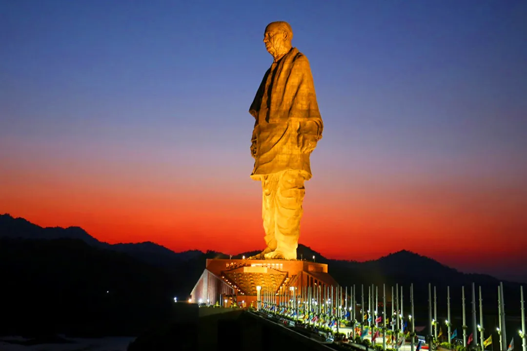 Poles supplied by Subham Poles at the Statue of Unity, Gujarat